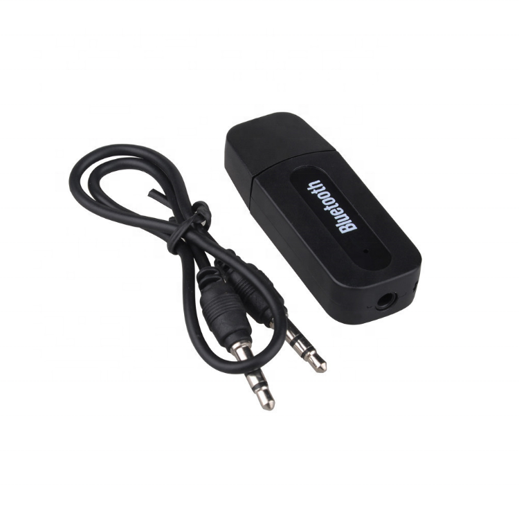 Bluetooth USB-A Powered Audio receiver naar 3.5mm Aux Audio Adapter | Inclusief stereo mini-jack verloopkabel