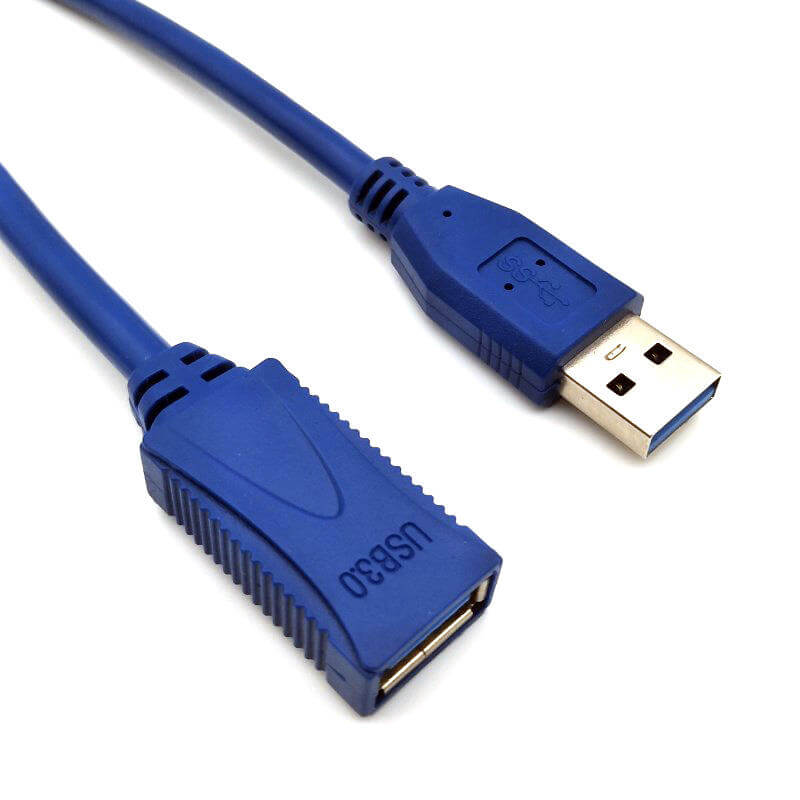 USB-A 3.0 Verlengkabel Blauw in verschillende lengtes | USB-A Female - USB-A Male Verlengkabel 3.0