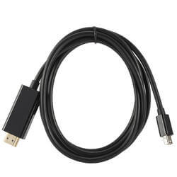 Mini-DP 1.1 naar DP Adapter kabel 1.8 meter Zwart
