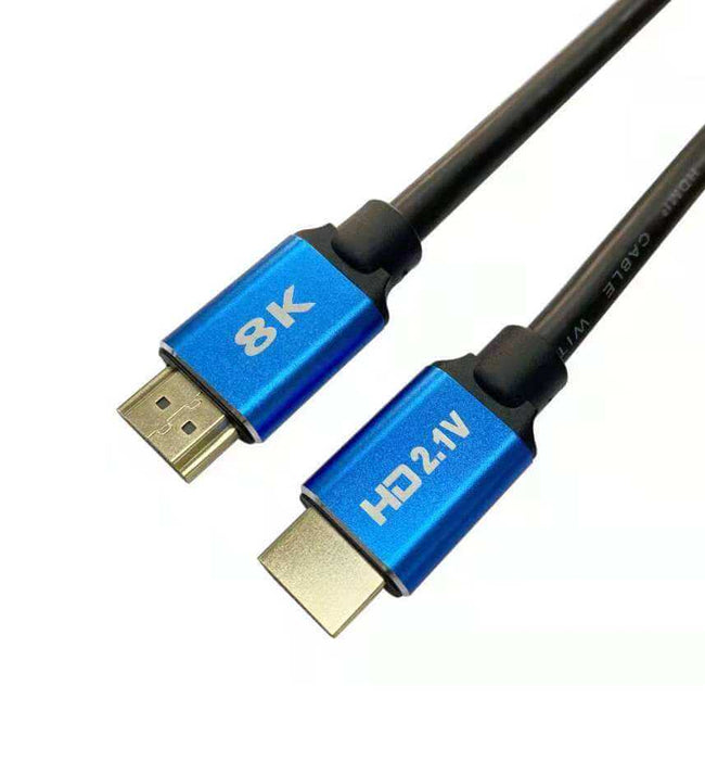 HDMI 2.1 kabel 8k@60hz in diverse lengtes Zwart/Grijs
