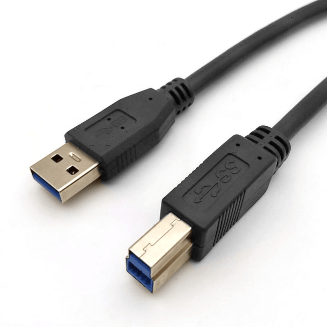USB-A 3.0 naar USB-B 3.0 Printerkabel Zwart in verschillende afmetingen | USB-A naar USB-B 3.0